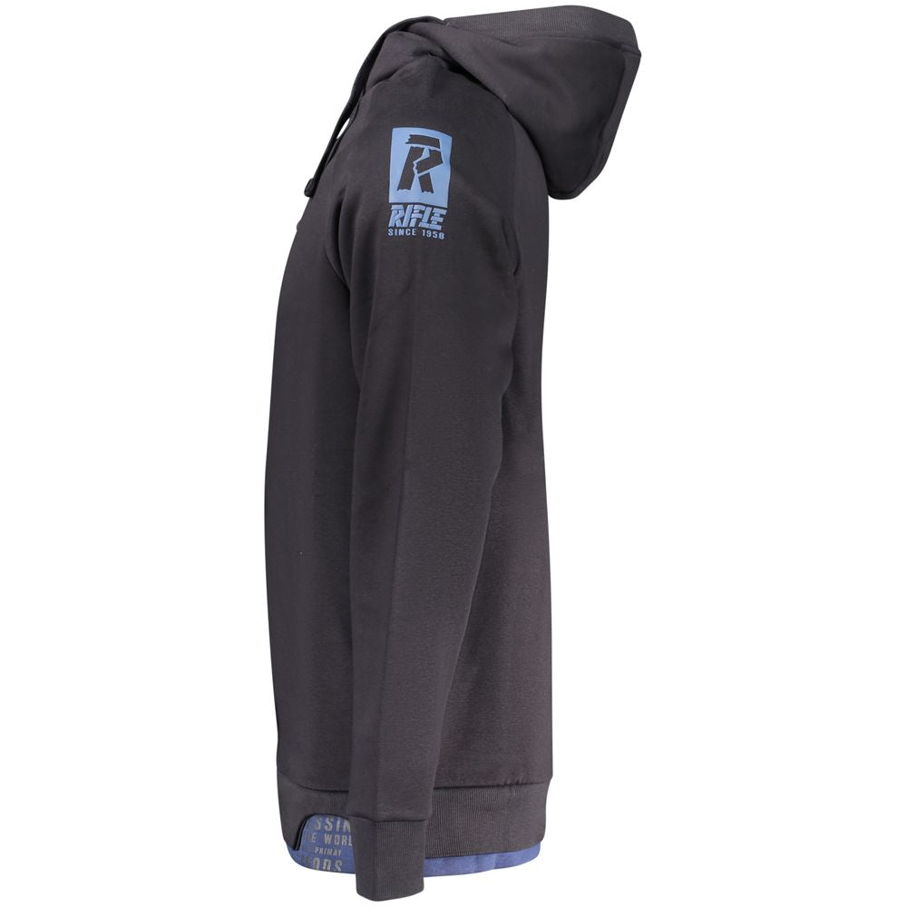 Rifle Blue Cotton Men Sweatshirt