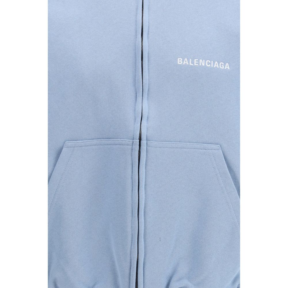 Balenciaga Light Blue Cotton Sweatshirt