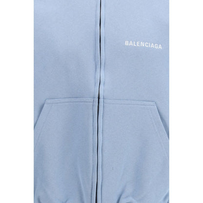 Balenciaga Light Blue Cotton Sweatshirt