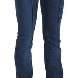 Just Cavalli Blue Low Waist Boot Cut Denim Pants Jeans