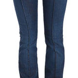 Just Cavalli Blue Low Waist Boot Cut Denim Pants Jeans