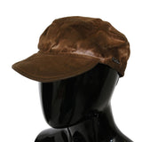 Costume National Elegant Brown Newsboy Hat