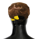 Costume National Elegant Brown Newsboy Hat