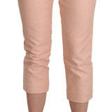 Ermanno Scervino Pink Low Waist Skinny Cropped Capri Pants