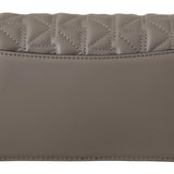 Karl Lagerfeld Elegant Grey Leather Crossbody Bag