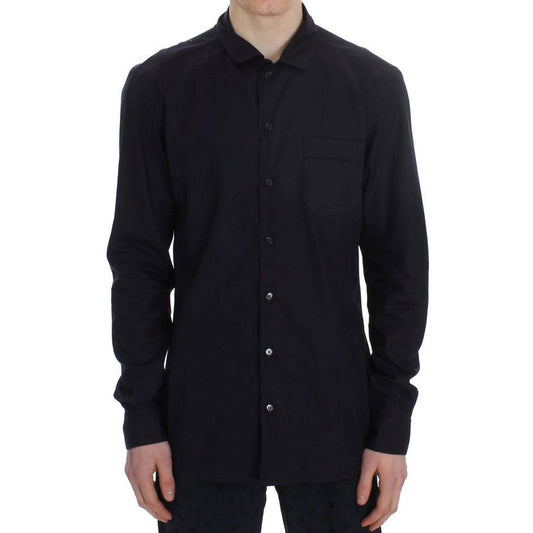 Dolce & Gabbana Purple Striped Cotton Pajama Lounge Shirt