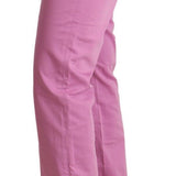 Jacob Cohen Pink Cotton Low Waist Denim Tapered Jeans