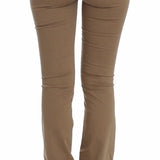 Costume National Beige Straight Leg Denim Pants Stretch Jeans