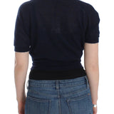 Ermanno Scervino Knit Blue Wool Sweater Cardigan