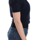 Ermanno Scervino Knit Blue Wool Sweater Cardigan