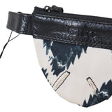 Costume National White Genuine Leather Coin Purse Strap Wallet