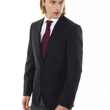 Uominitaliani Black Wool Men's Blazer