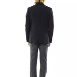 Uominitaliani Black Wool Men's Blazer