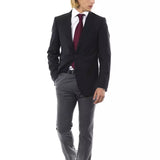 Uominitaliani Black Wool Men's Blazer