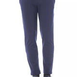 Verri Blue Viscose Men Pants