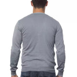 Verri Gray Cotton Men Cardigan