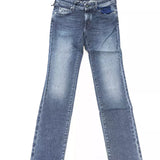 Jacob Cohen Blue Cotton Women Jeans with Pony Skin Label