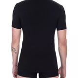 Bikkembergs Black Cotton Men's V-Neck T-Shirt