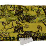 John Galliano Yellow Newspaper Print Cropped Blouse