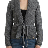 Cavalli Gray wool knitted cardigan