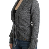 Cavalli Gray wool knitted cardigan