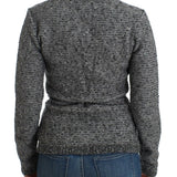 Cavalli Gray wool knitted cardigan