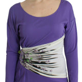 Cavalli Purple longsleeved dress