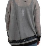 Costume National Chic Asymmetric Embellished Knit Sweater