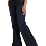 PLEIN SUD Dark Blue Cotton Bootcut Denim Jeans