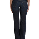 PLEIN SUD Dark Blue Cotton Bootcut Denim Jeans