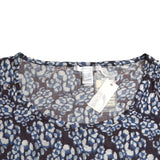 Just Cavalli Blue Floral Lace Long Sleeves Top Underwear Blouse
