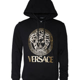 Versace Black Medusa Print Cotton HoodiePullover Sweatshirt Sweater