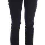 John Galliano Black Cotton Denim Stretch Regular Fit Jeans