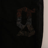 John Galliano Black Cotton Denim Stretch Regular Fit Jeans