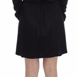 Versace Jeans Black Modal Silk Shift Knee Dress
