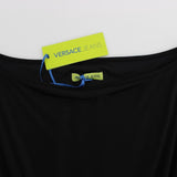 Versace Jeans Black Modal Silk Shift Knee Dress