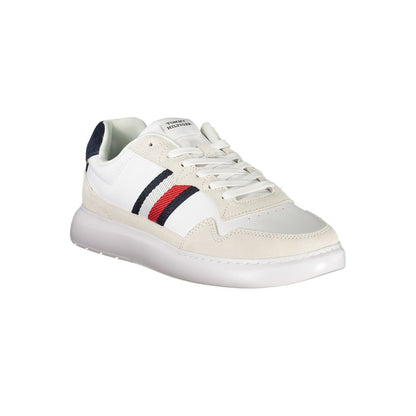 Tommy Hilfiger White Leather Men Sneakers