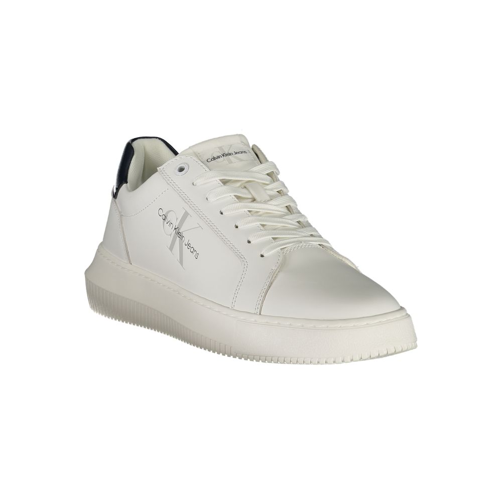 Calvin Klein White Leather Men Sneakers