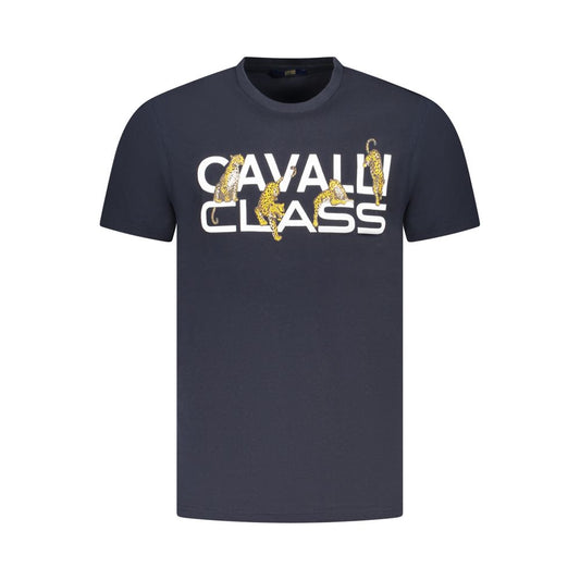 Cavalli Class Blue Cotton T-Shirt