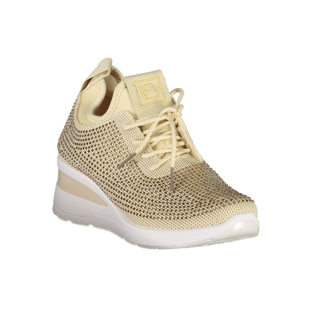 Laura Biagiotti Beige Polyester Women Sneakers