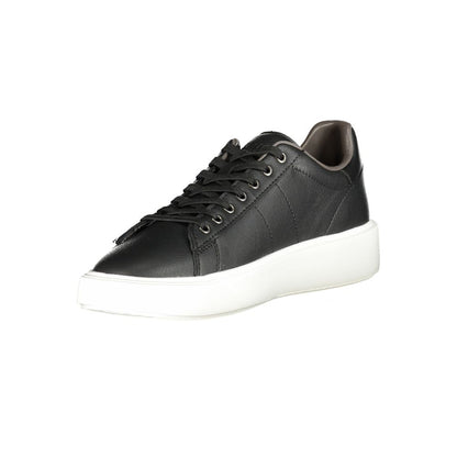 Blauer Black Leather Men Sneakers
