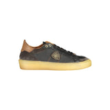 Blauer Black Leather Men Sneakers