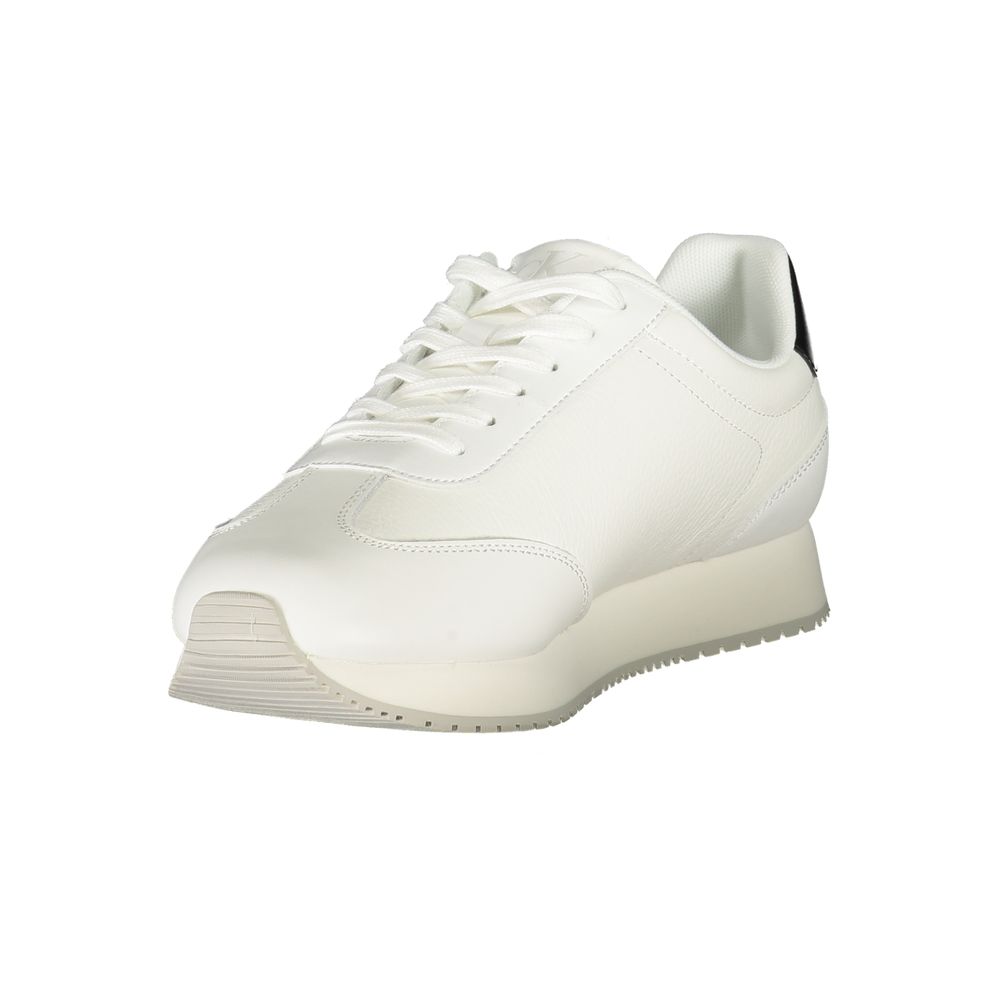 Calvin Klein White Leather Men Sneakers