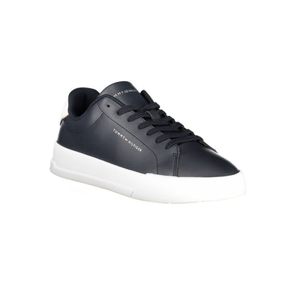 Tommy Hilfiger Blue Leather Men Sneakers