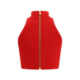 Balmain Bouclé wool crop Top