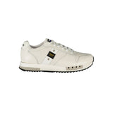 Blauer White Leather Men Sneakers