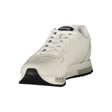 Blauer White Leather Men Sneakers