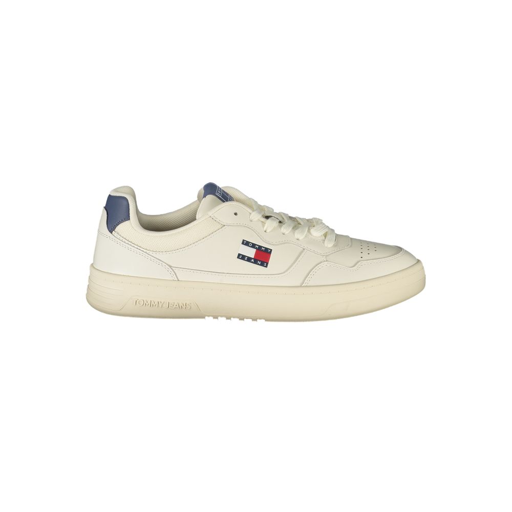 Tommy Hilfiger White Leather Men Sneakers