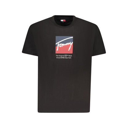 Tommy Hilfiger Black Cotton Men T-Shirt