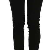 John Galliano Black Mid Waist Slim Fit Skinny Denim Casual Pants Jeans